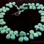 Vintage Sterling Silver Turquoise & Austrian Crystal 22" Necklace
