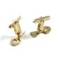 True Vintage Skeleton Key Goldtone Cufflinks by Hickok U.S.A. 101614
