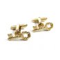 True Vintage Skeleton Key Goldtone Cufflinks by Hickok U.S.A. 101614