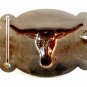 Vintage 1930's - 1950's Silver Tone Texas Longhorn Cowboy Western Belt Buckle