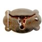 Vintage 1930's - 1950's Silver Tone Texas Longhorn Cowboy Western Belt Buckle