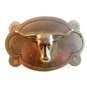 Vintage 1930's - 1950's Silver Tone Texas Longhorn Cowboy Western Belt Buckle