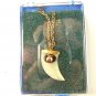 Mint Vintage 1970's-1980s Shriner Masonic Tooth Pendant & Chain In Box