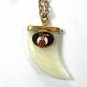 Mint Vintage 1970's-1980s Shriner Masonic Tooth Pendant & Chain In Box