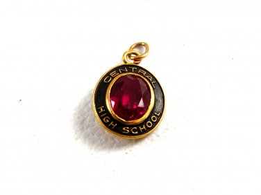 1960's Central High School New Jersey Garnet ? No. 2 Charm 61814