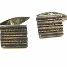 True Vintage 1930's - 1950's Art Deco Silver Cufflinks Unmarked 102414