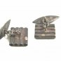 True Vintage 1930's - 1950's Art Deco Silver Cufflinks Unmarked 102414