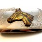 Vintage Western Cowboy Horse Head Belt Buckle Made In U.S.A.