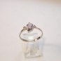 Vintage Sterling Silver & Cz Engagement Ring Sz 8