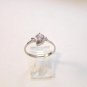 Vintage Sterling Silver & Cz Engagement Ring Sz 8