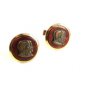 Vintage Silver Tone 2 Greek / Roman Soldiers Profiles Cufflinks