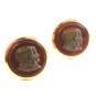 Vintage Silver Tone 2 Greek / Roman Soldiers Profiles Cufflinks