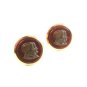 Vintage Silver Tone 2 Greek / Roman Soldiers Profiles Cufflinks
