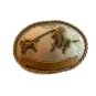 Vintage 1940's - 50's Calf Roping Rodeo Cowboy Western Belt Buckle