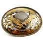 Large 5" X 4" Mexican Alpaca Cowboy Western Eagle Belt Buckle 6914