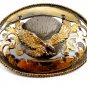 Large 5" X 4" Mexican Alpaca Cowboy Western Eagle Belt Buckle 6914