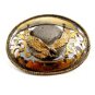 Large 5" X 4" Mexican Alpaca Cowboy Western Eagle Belt Buckle 6914