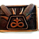 Vintage 1960's - 1970's Crossed Dueling Pistols MP Belt Buckle