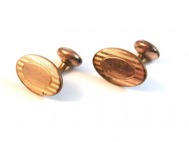 Vintage 1910 - 1930's Gold Tone Cufflinks