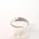 Sterling Silver & Cz Ring Size 8