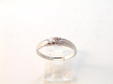Sterling Silver & Cz Ring Size 8
