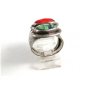 Vintage Handmade Southwest Pawn Silver Turquoise & Coral Ring Size 10