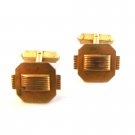 Vintage Swank Gold Tone Art Deco Cufflinks