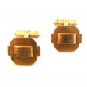 Vintage Swank Gold Tone Art Deco Cufflinks
