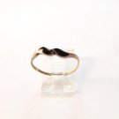 Sterling Silver & Black Enamel Ring Size 8