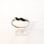 Sterling Silver & Black Enamel Ring Size 8