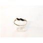 Sterling Silver & Black Enamel Ring Size 8