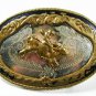 Western Cowboy Rodeo Bull Riding German Silver Belt Buckle Unbranded 73015