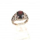 Sterling Silver & Red Ring Size 7 1/4 04152014