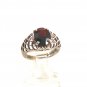 Sterling Silver & Red Ring Size 7 1/4 04152014