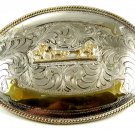 Huge 6 1/4" X 4 3/4" Calf Roping Cowboy Western Belt Buckle 11112013
