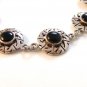 Vintage Sterling Silver & Black Onyx Bracelet