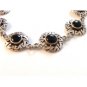 Vintage Sterling Silver & Black Onyx Bracelet