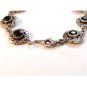Vintage Sterling Silver & Black Onyx Bracelet