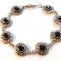 Vintage Sterling Silver & Black Onyx Bracelet