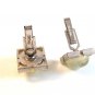 Vintage Silver Tone & White Cufflinks Signed Swank