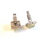 Vintage Silver Tone & White Cufflinks Signed Swank