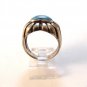 Vintage Southwest Sterling Blue Onyx Heart Ring Sz 7 1/4