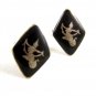 Vintage Sterling Silver Siam Lady Dancer Cufflinks Signed S in Diamond