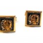 Vintage Gold ^& Silver Tone Cameo of 2 Greek ? Warriors Cufflinks