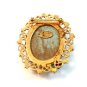 Vintage Hidden Heart Gold Tone Cameo of a Lady Brooch