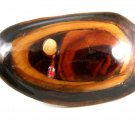Vintage Mother of Pearl Coral Wood Belt Buckle 11072013