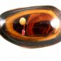 Vintage Mother of Pearl Coral Wood Belt Buckle 11072013