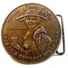 Vintage Drink Coca Cola Lady in Hat Belt Buckle