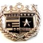 Vintage Gothic Silver Tone & Black & Rhinestones Belt Buckle