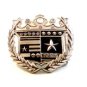 Vintage Gothic Silver Tone & Black & Rhinestones Belt Buckle